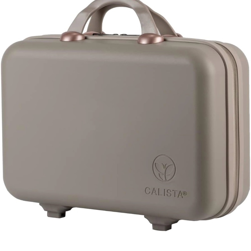 Calista Taupe Travel makeup hair beauty case storage